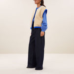 BY-BAR Gio Oversized Reversible Gilet in Kingsblue