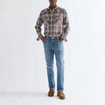 WRANGLER Western Check Shirt in Soft Brown