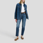 LEE Carol High Rise Straight Leg Jeans in Dark Cobalt
