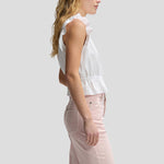 LEE Ruffle Sleeve Shirt in Bright White