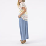 ORFEO Calice Crochet Short Sleeve Shirt in White