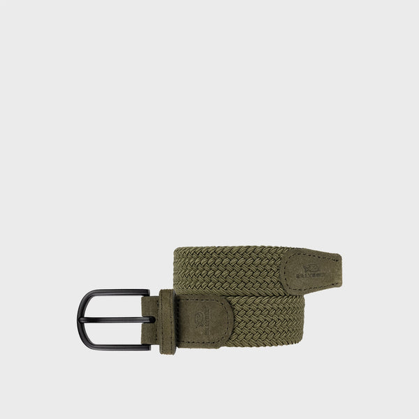 BILLYBELT Woven Suede Belt in Khaki