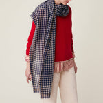 MOISMONT Vichy No693 Check Scarf in Dream