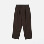 UNIVERSAL WORKS Oxford Mirco Canvas Trousers in Brown