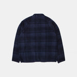 EDMMOND STUDIOS Atelier Check Wool Mix Jacket in Plain Navy