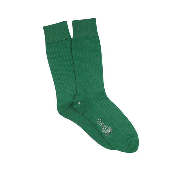 CORGI Mens Tenby Wool Socks in Green