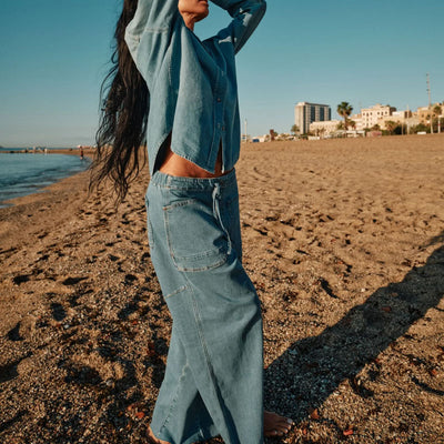 HEYANNO MMHCheer People Jeans in Light Blue