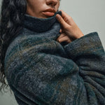 HEYANNO MMHBelieve Check Coat in Deep Forest