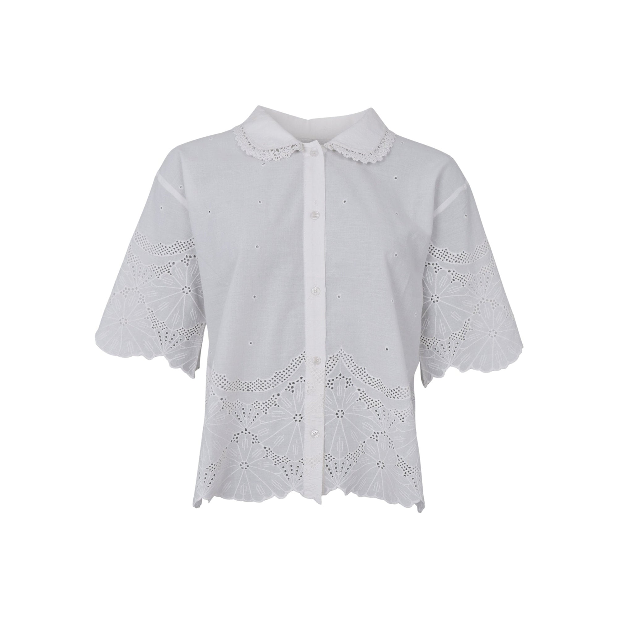 TINSELS Cinzia Arles Short Sleeve Shirt in Grey | Collen & Clare