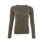 BLACK COLOUR BCFaye Lurex Long Sleeve Top in Hunter Green