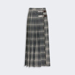 WEEKEND MAX MARA WKDPrisma Tartan Wrap Skirt in Dark Grey
