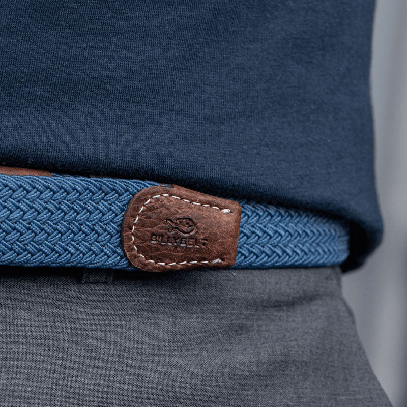 BILLYBELT Elastic Woven Belt in Air Force