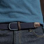 BILLYBELT Elastic Woven Belt in Blue/Marine
