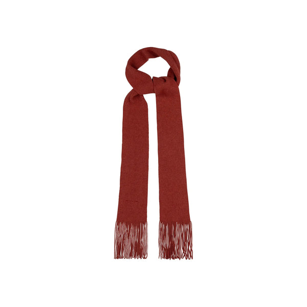 QUINTON & CHADWICK Angora Skinny Scarf in Rust
