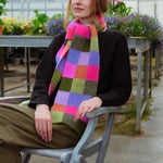 QUINTON & CHADWICK Brushed Tweed Scarf in Hot Tropics