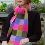 QUINTON & CHADWICK Brushed Tweed Scarf in Hot Tropics