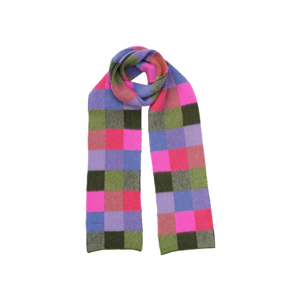 QUINTON & CHADWICK Brushed Tweed Scarf in Hot Tropics