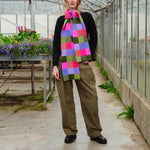 QUINTON & CHADWICK Brushed Tweed Scarf in Hot Tropics