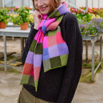 QUINTON & CHADWICK Brushed Tweed Scarf in Hot Tropics