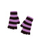 QUINTON & CHADWICK Stripe Fingerless Gloves in Lilac/Chocolate
