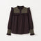 SOPHIE + LUCIE Conchita Stripe Blouse in Chocolate