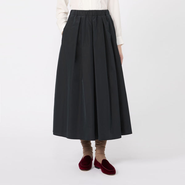 WEEKEND MAX MARA Inserimento - WKIEfebo Cotton-blend Taffeta Flared Skirt in Black