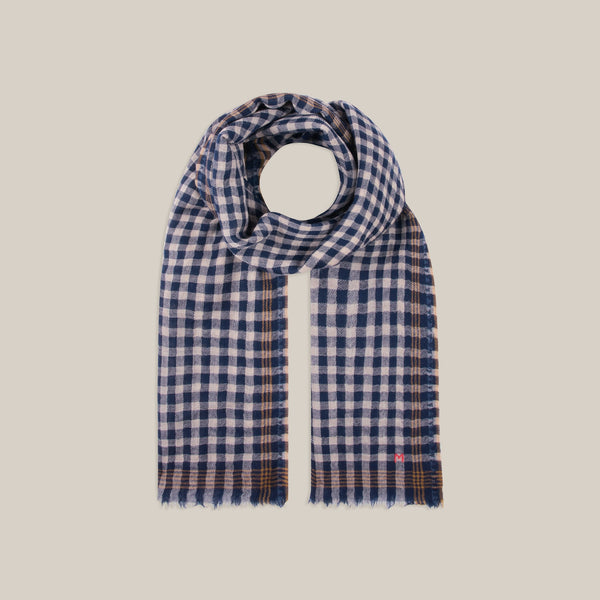 MOISMONT Vichy No693 Check Scarf in Dream