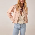 MAISON HOTEL Edgard Linen Jacket in Antique Blush