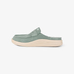 KICKBACK Frenchy Suede Mules in Moonstone Blue