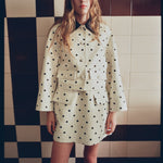 BAUM UND PFERDGARTEN Bebeth Cropped Jacket in Egret Creme Dot