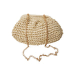 BLACK COLOUR BCZoey Straw Clutch Bag in Natural