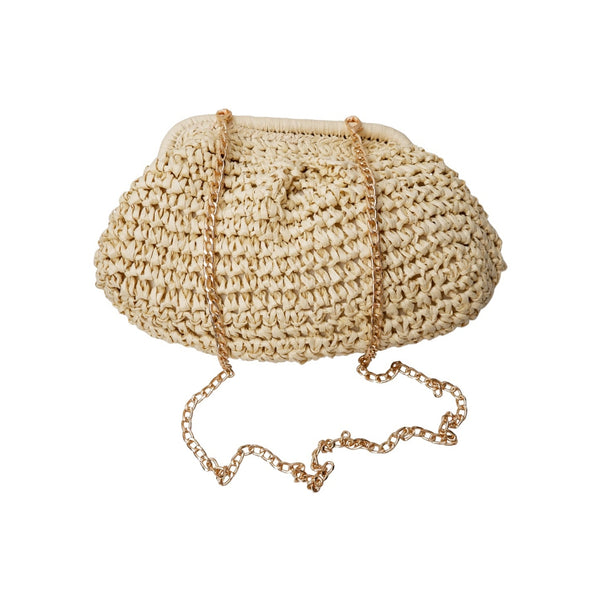 BLACK COLOUR BCZoey Straw Clutch Bag in Natural