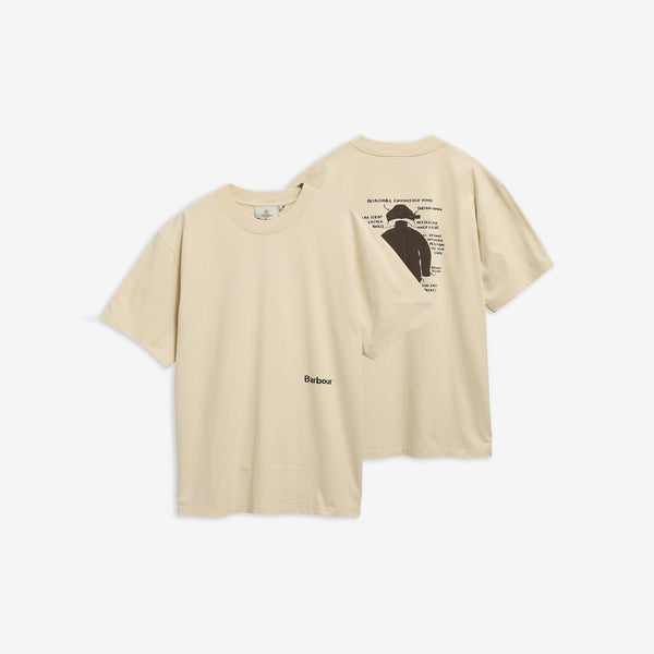 BARBOUR Ursula Fit Graphic T Shirt in Fog