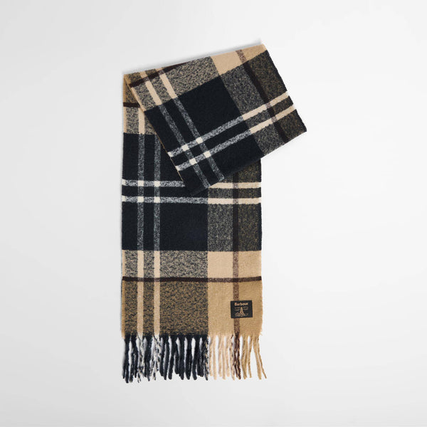 BARBOUR Yorklane Tartan Scarf in Birchwood Dress Tartan