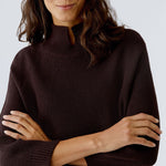 OUI Stand Up Collar Jumper in Ganache