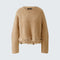 OUI Decorative Fringe Sequin Jumper in Beige Melange