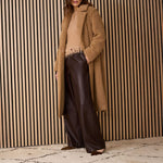 OUI Decorative Fringe Sequin Jumper in Beige Melange