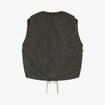 MARFA STANCE Parachute Silk Nylon Vest in Pale Olive/ Oyster