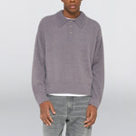 EDWIN Dex Polo Button Sweater in Excalibur