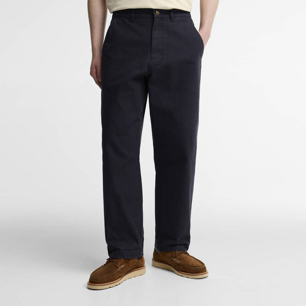BARBOUR Ursula Canvas Trousers in Dark Navy