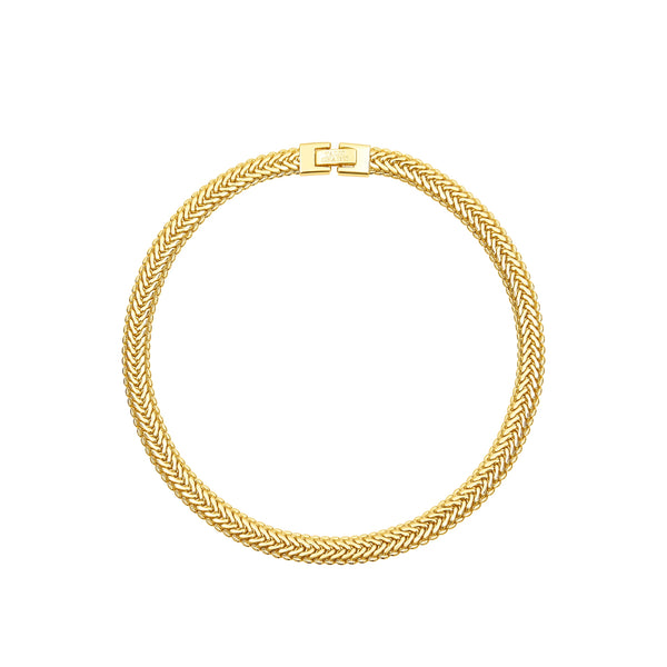 TALIS CHAINS Braided Mesh Choker in Gold