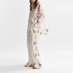 ESSENTIEL ANTWERP Janai Embroidered Pants in Off White