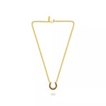 TALIS CHAINS Horse Shoe Pendant Necklace in Tigers Eye