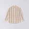 EDWIN Random Patchwork Work Shirt in Beige/Brown