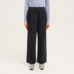 SACRECOEUR Leon Wide Leg Trousers in Navy