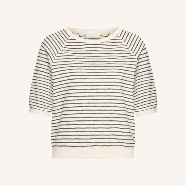 BY-BAR Neva Jersey Stripe Top in Black Stripe