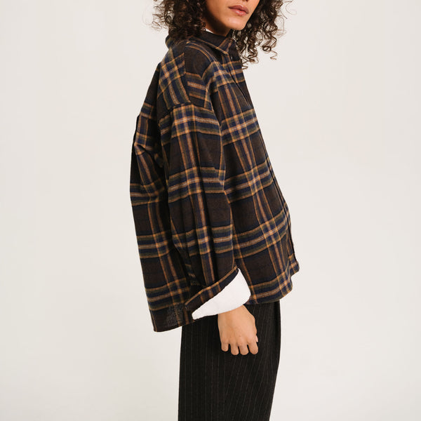 SACRECOEUR Bayle Scottish Check Embroidered Shirt in Multi