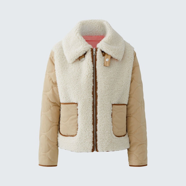 OUI Reversible Jacket in Stone Green