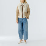 OUI Reversible Jacket in Stone Green