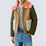 OUI Reversible Jacket in Stone Green